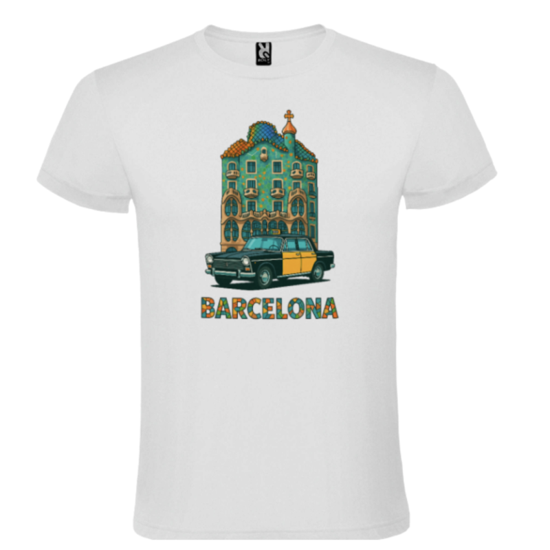 Camiseta Taxi de Barcelona y Casa Batlló