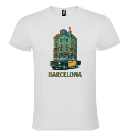 Camiseta Taxi de Barcelona y Casa Batlló