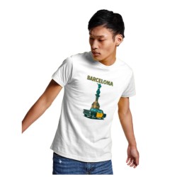 Camiseta Taxi de Barcelona y estatua de Colón