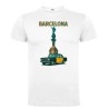 Camiseta Infantil Taxi de Barcelona y estatua de Colón