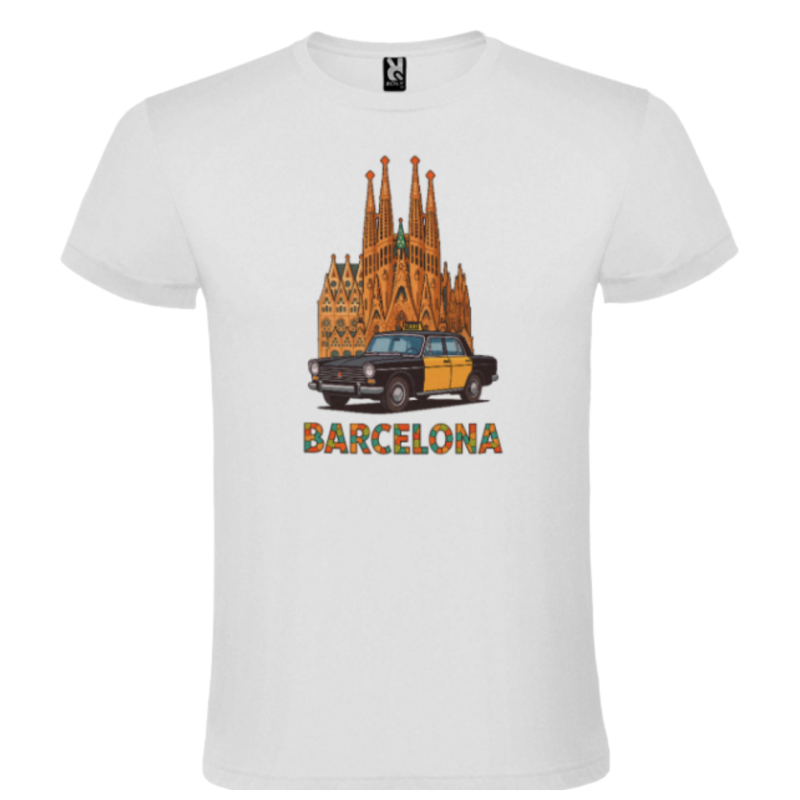 Camiseta Taxi de Barcelona y Sagrada Familia