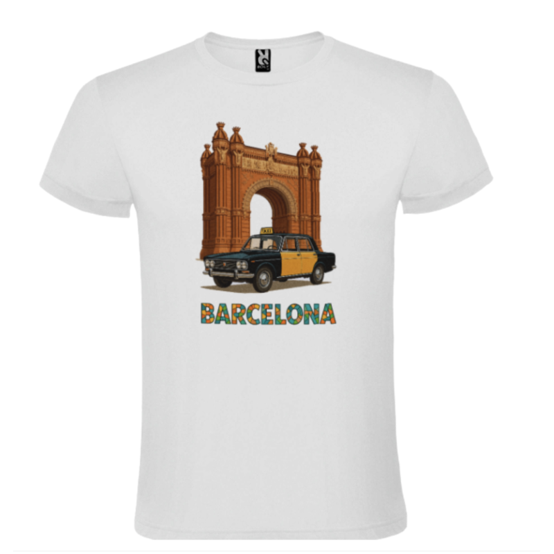 Camiseta Taxi de Barcelona y Arco del Triunfo